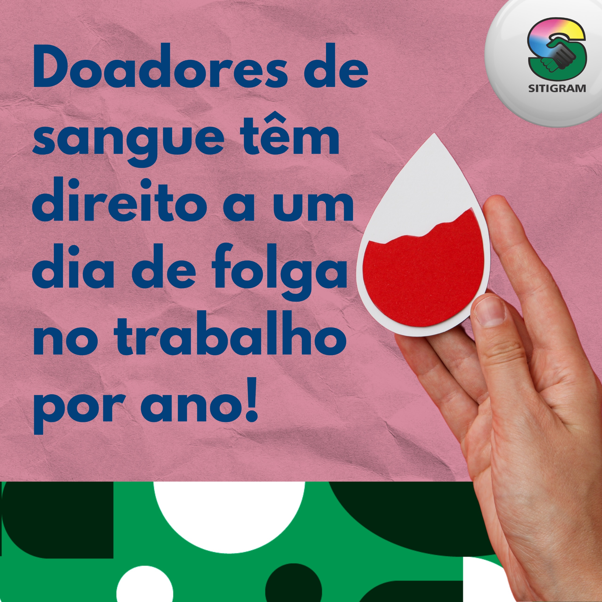 Doadores de sangue têm direito a um dia de folga no trabalho por ano
